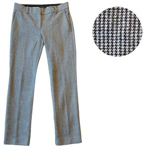 Ann Taylor Black & White Mini Houndstooth Dress Pants Plazacore Preppy Office